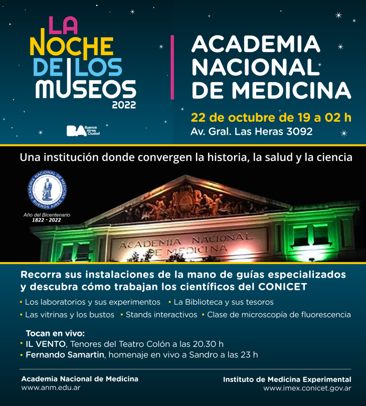 Noche de los Museos – Se suma la Academia Nacional de Medicina
