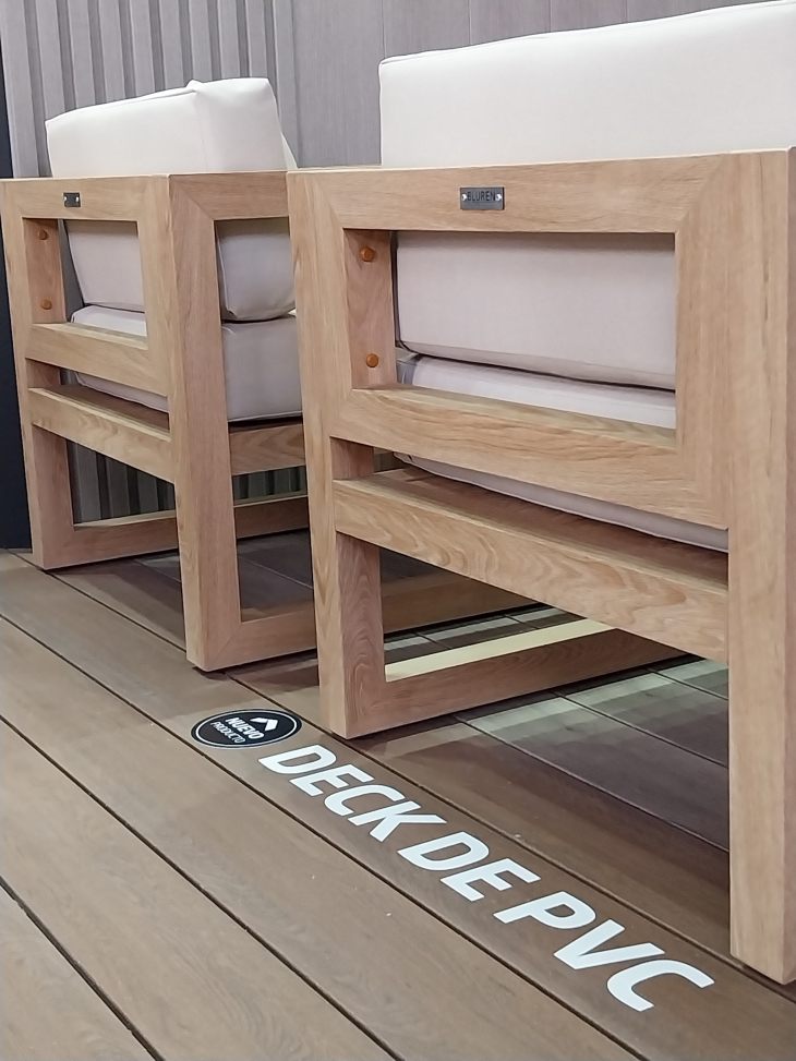 Pisos sintéticos para exterior en PVC