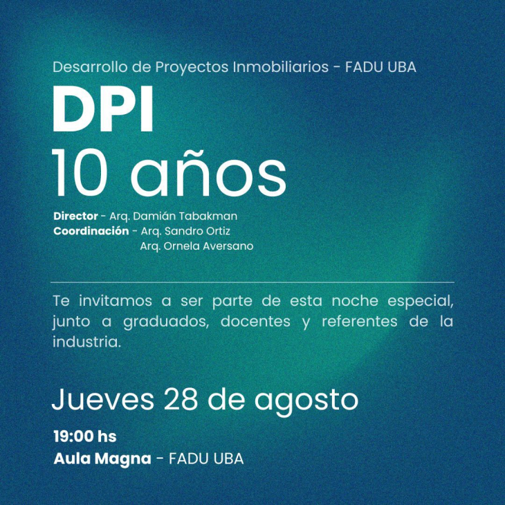 Aniversario – Desarrollo Inmobiliario en la UBA