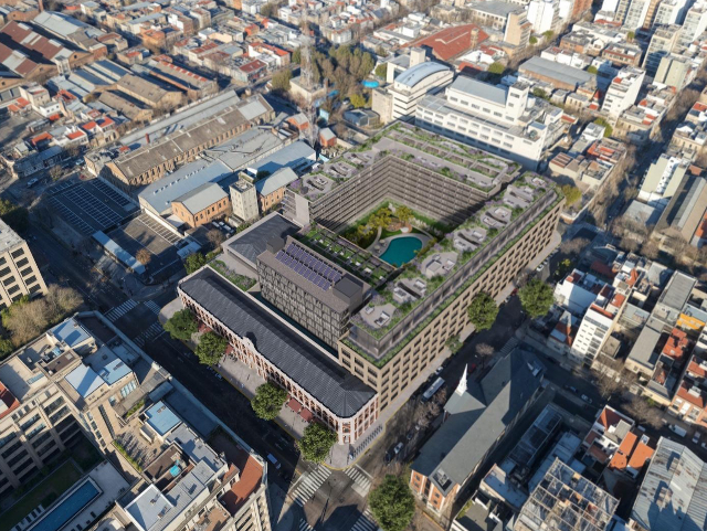 Un desarrollo de usos mixtos a partir de una planta industrial en Barracas